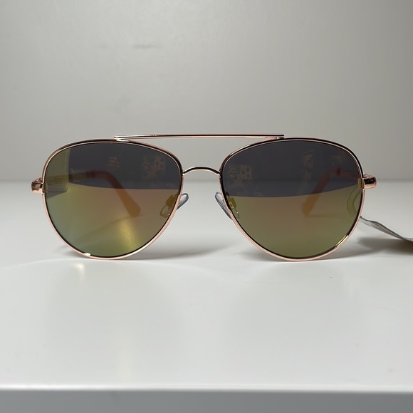 Oscar De La Renta Rose Gold Mirrored Sunglasses MOD3041 - Picture 2 of 9
